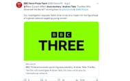 A tweet from BBC News Press Team's official handle announcing the Tate documentary